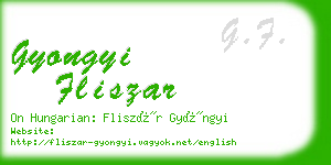 gyongyi fliszar business card